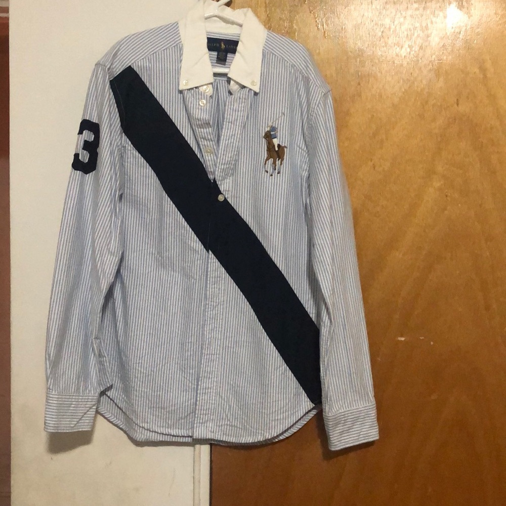 Ralph Lauren button down (Size M 10-12)
